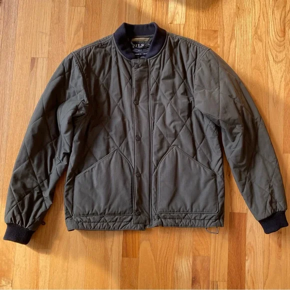 Filson Men’s Quilted Pact Jacket in dark otter green, small - Picture 2 of 9